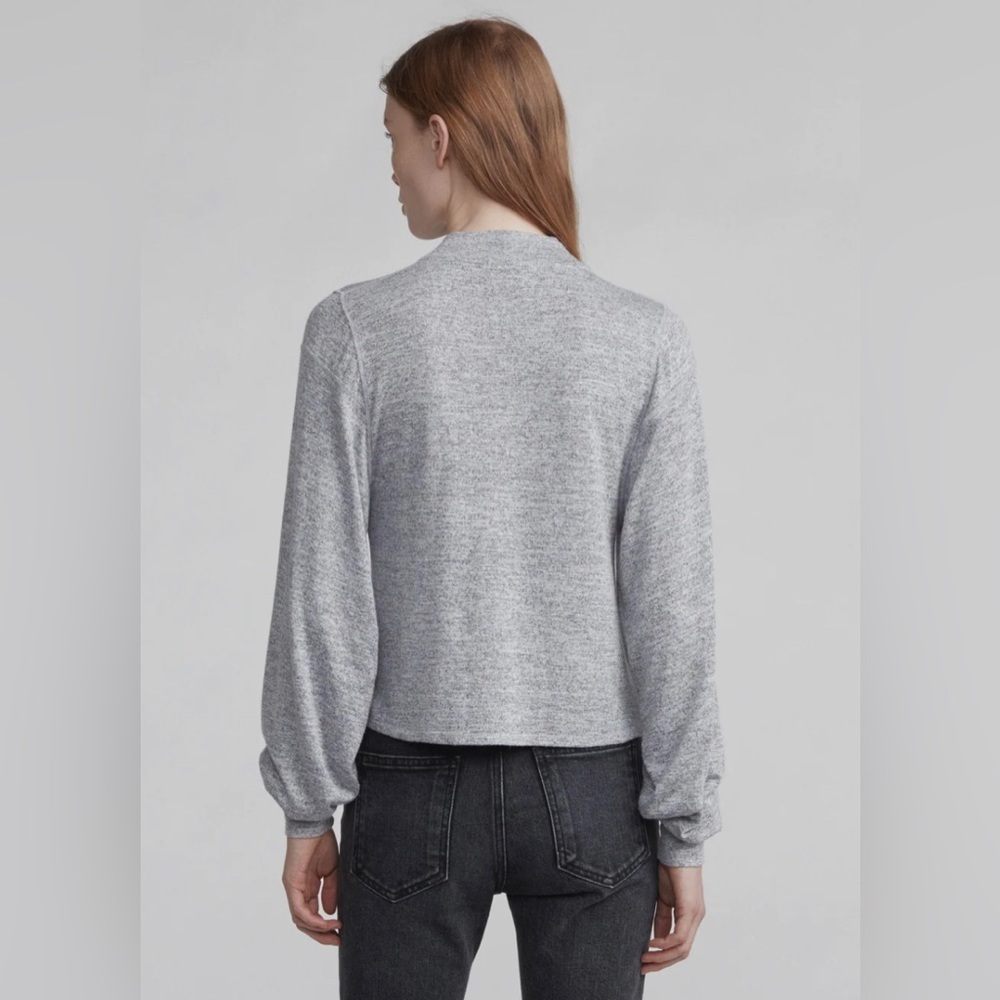 Rag & Bone Bigsby Long Sleeve Mock Neck Top in Heather Grey Size XS NWT $160.00 - Picture 3 of 13